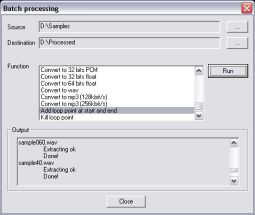 File batch process in Wavosaur