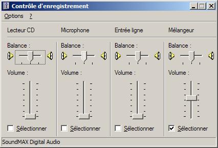 streaming radio recording : windows mixer control panel