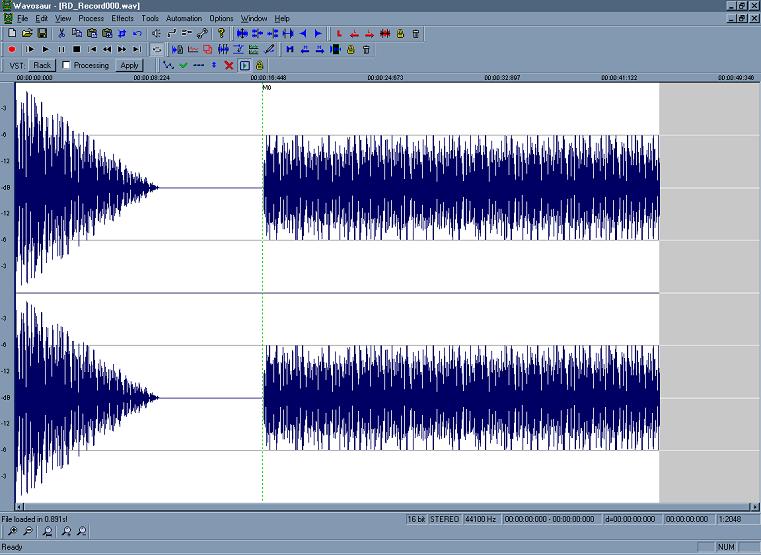 Audio recording with marker