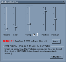 Blood overdrive VST GUI